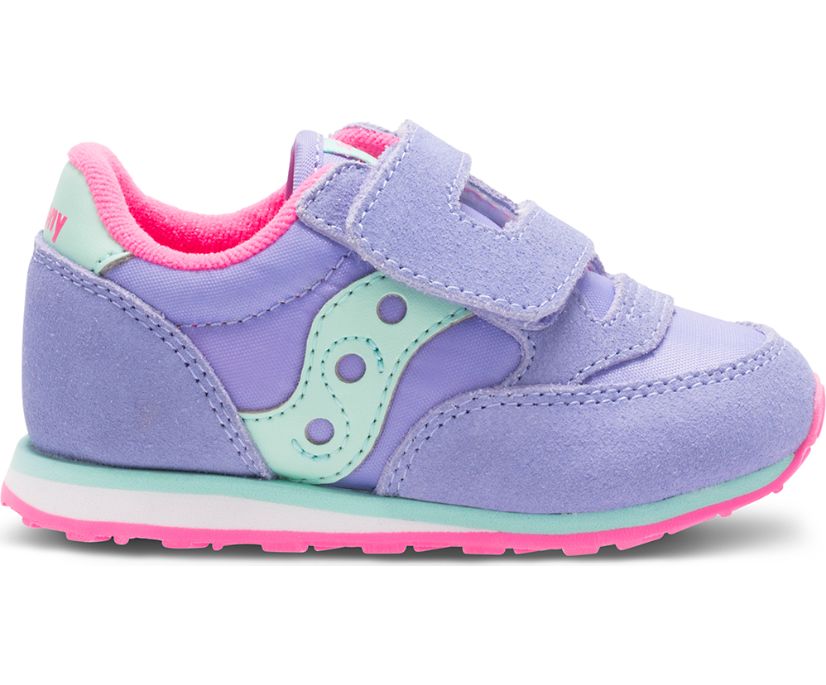 Saucony Baby Jazz Hook & Loop Kids\' Sneakers Purple / Mint | Canada 715DFMN